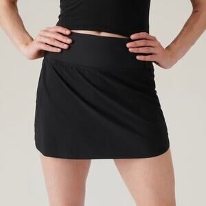 Athleta‎ Womens Size Medium Tenniscore Athletic Run With It 14" Skort in Black